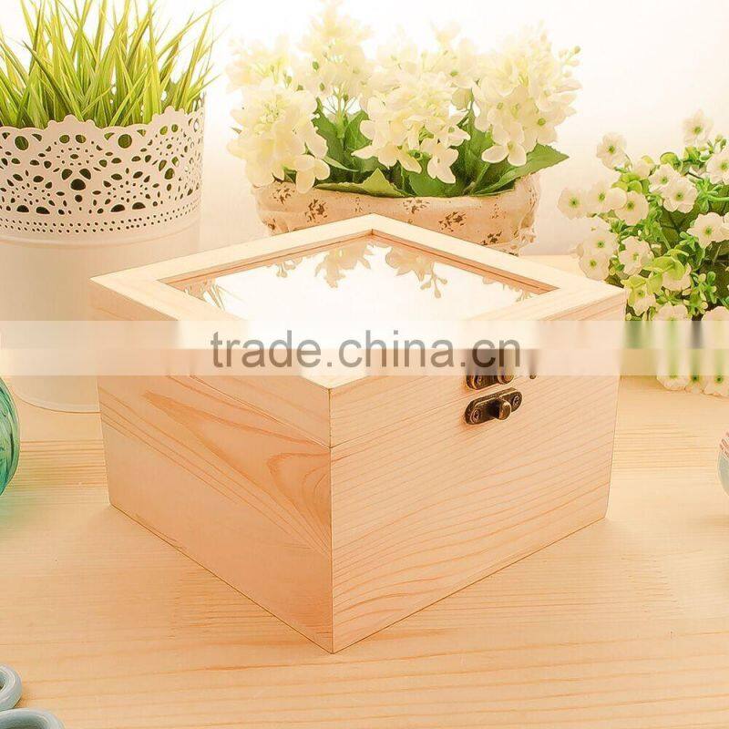 wooden tea set storage box