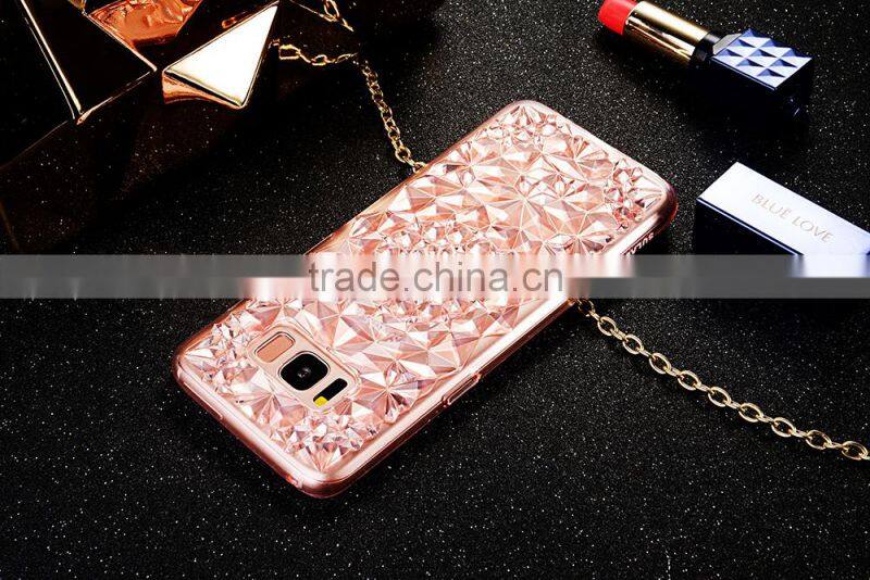 beauty crystal leather phone cover for Samsung s7 s7plus/s8 s8 plus