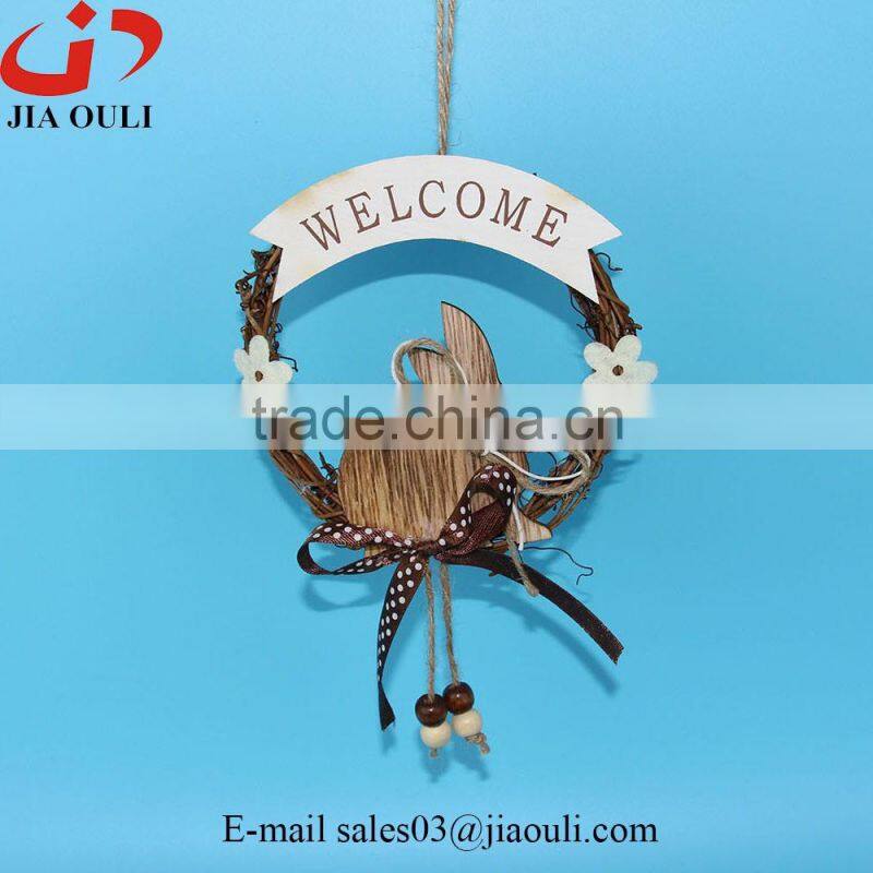Cheap easter decorations rabbit easter wreath hanger