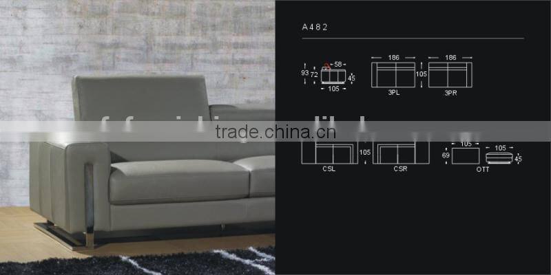 JR8034 neoclassic red leather L shape living room luxury sofa set home furniture new alibaba design