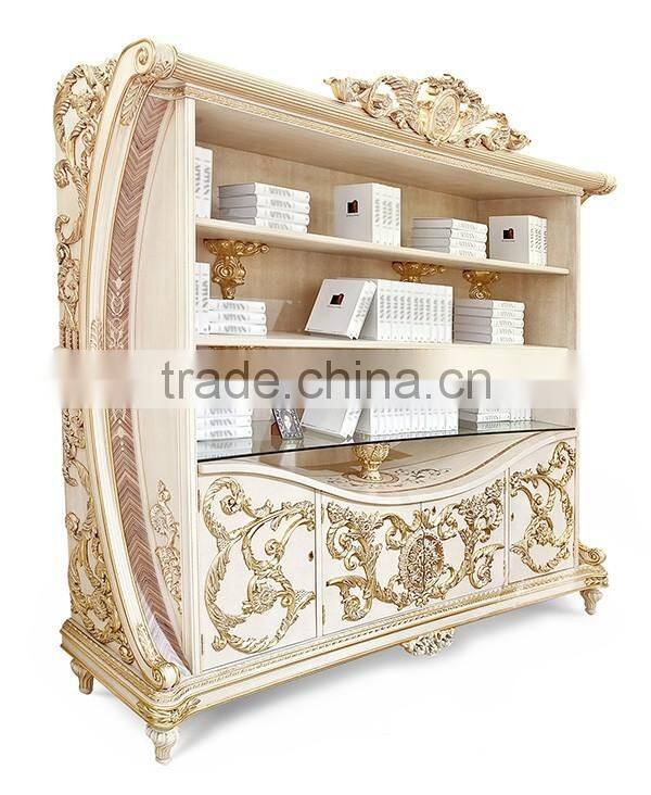 Exquisite Handmade European Louis Designed Office Manager Chair with Orange Genuine Leather BF12-04304c