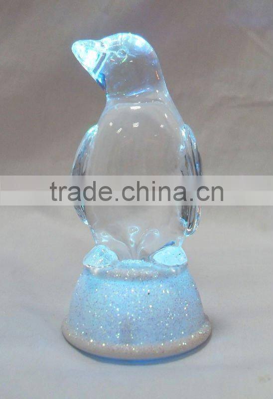 Small Acrylic LED Lighted clear bird animals toys decoration