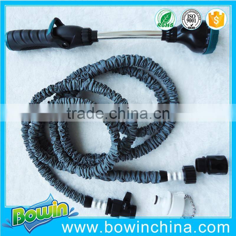 Hot sell Grey color expandable garden hose with Aluninum connector