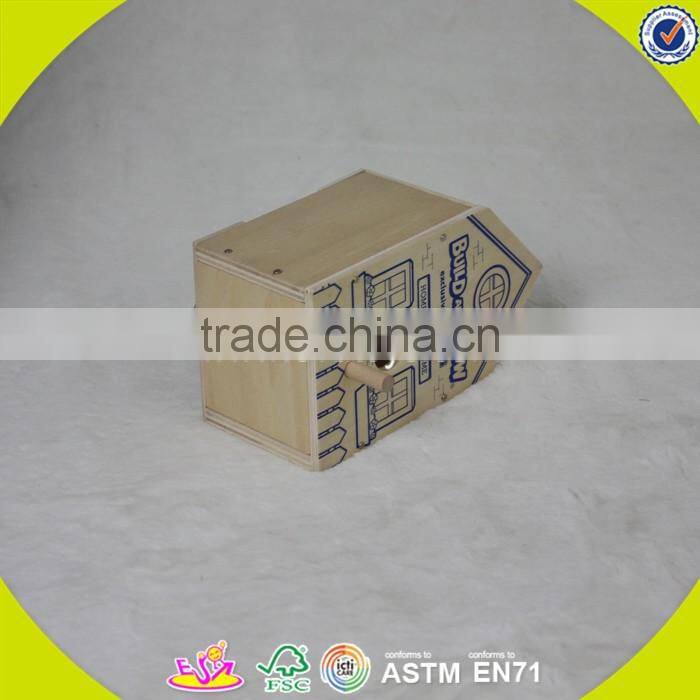 2017 new fashion funny children wooden bird house W03B049
