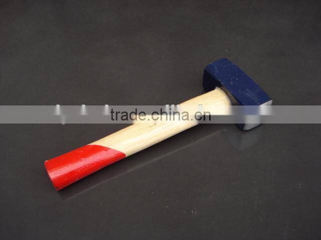 Bush hammer with wooden/firber/plastic-coated handle
