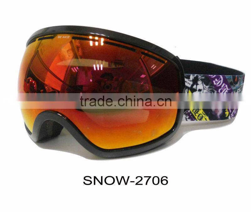 water transfer printing skiing goggle,snow goggles,snow boarding goggles