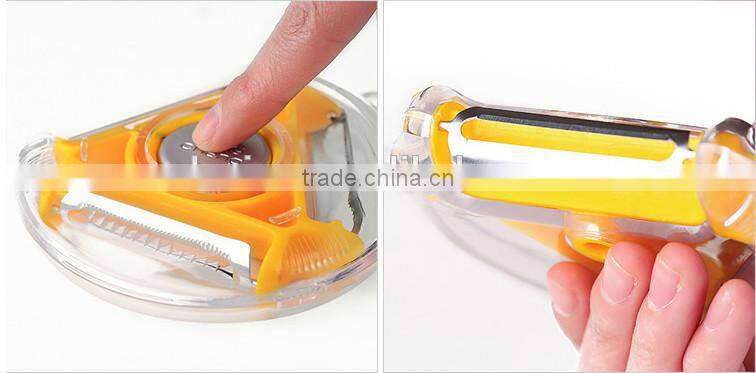 Creative Kitchen Tool 3 In 1 Fruit & Vegetable Round Peeler with Cute design