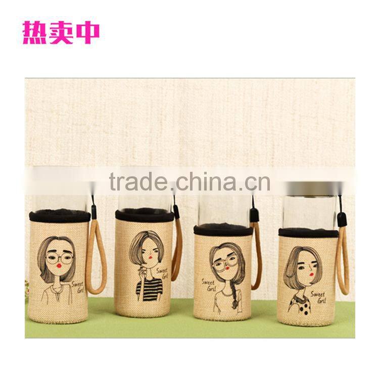 2017 New design! 12 OZ insulated 5.0mm neoprene can cooler,linen can cooler