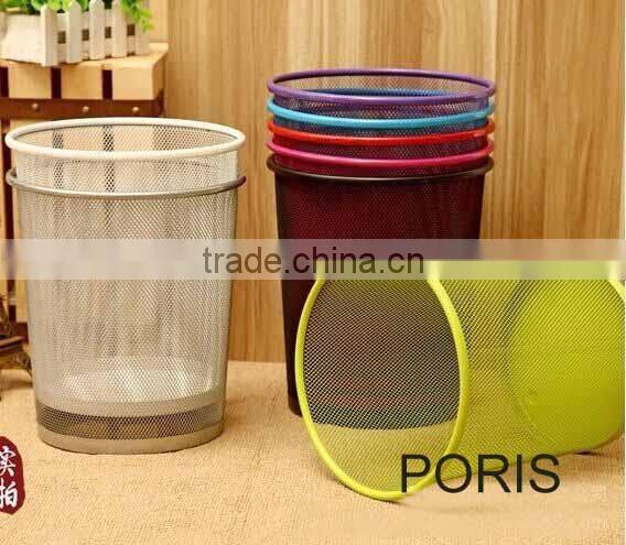 2016 good quality and competitive price mesh trashcan with different colors