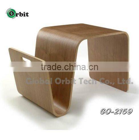 Modern design wooden tea table, living room furniture side table with shelf