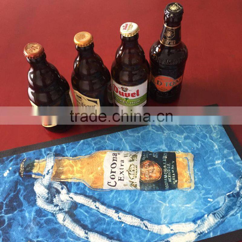 non woven fabric rubber bar mat beer bar runner