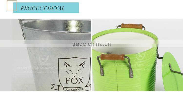 8 inch galvanized metal garden beer in ice bucket ice beer bucket