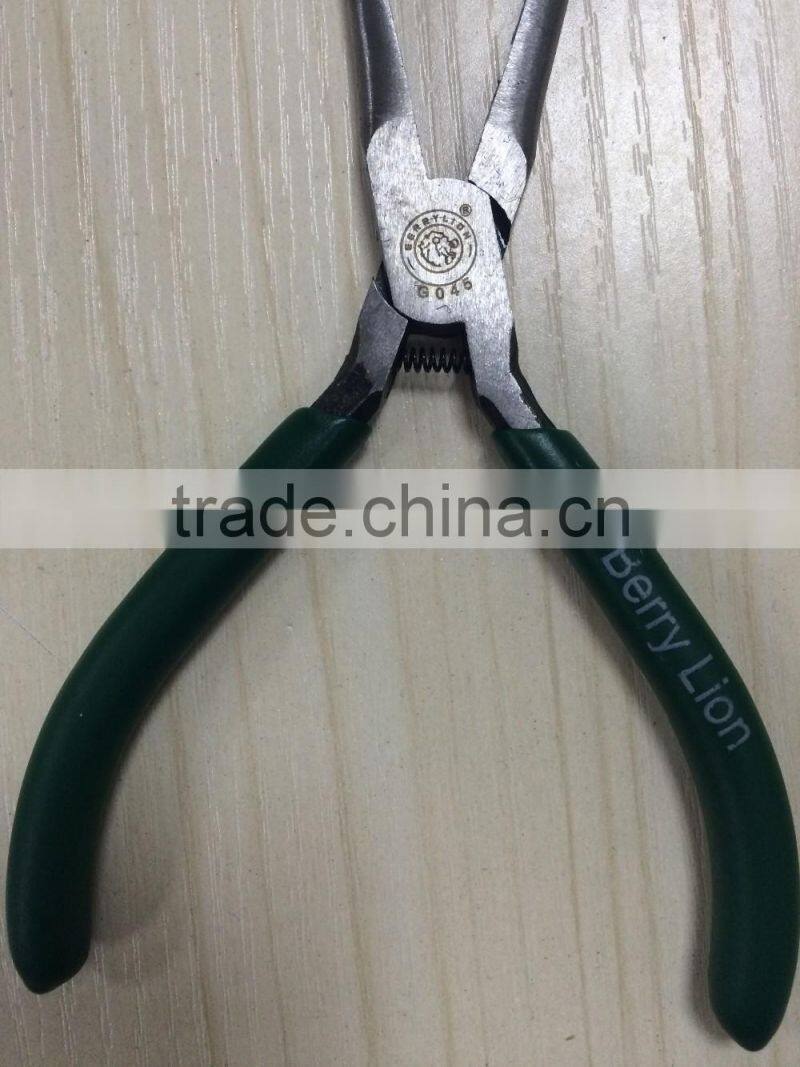 Soft handle 5'' mini type long nose plier for cutting wire with high quality