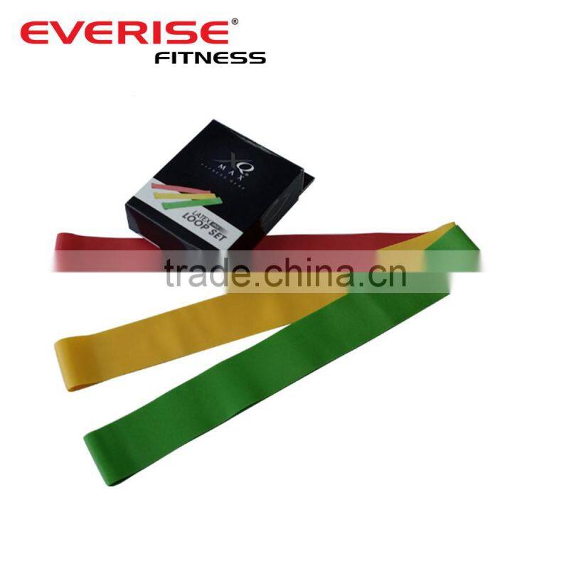 Latex Resistance Exercise Loop Bands Set with Color Box Packing