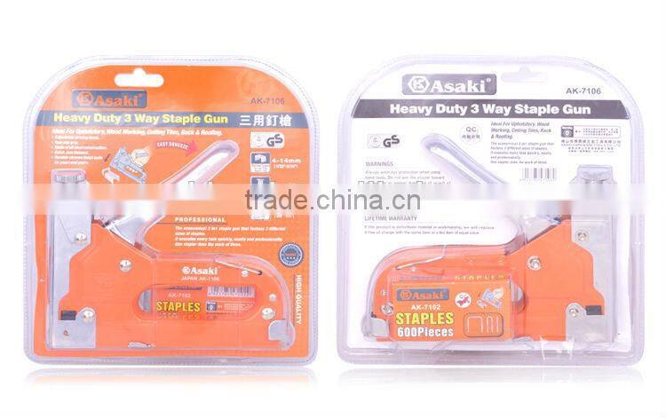 High Quality 3- way hand upholstery staple gun