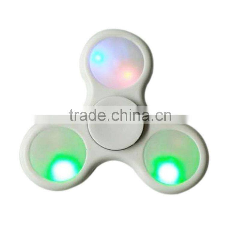 2017 Shine LED Hand Spinner Tri Fidget Finger Spinner EDC Spin Stress Focus Desk Toy