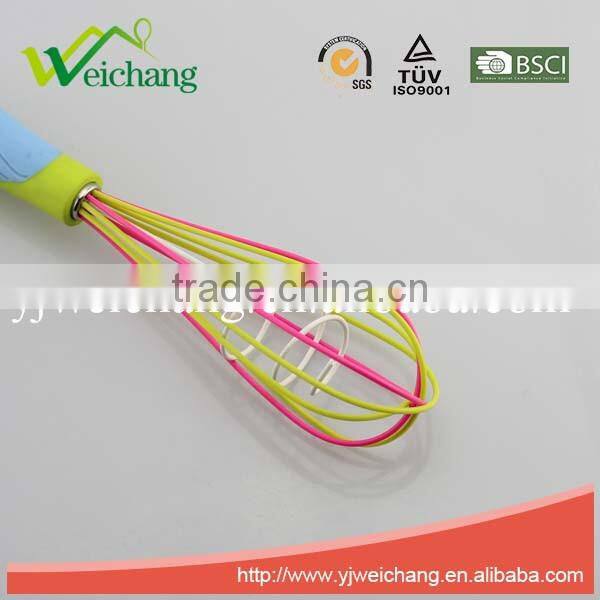 WCR040 Egg Whisk - Kitchen Utensil for Sauces, Roux & Gravy - 10-inch,TPR handle ,silicone head