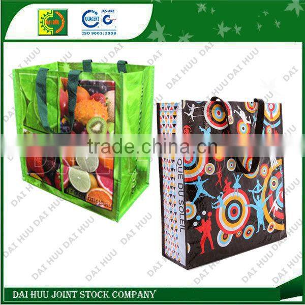 High quality colorful grocery PP woven shopping bag