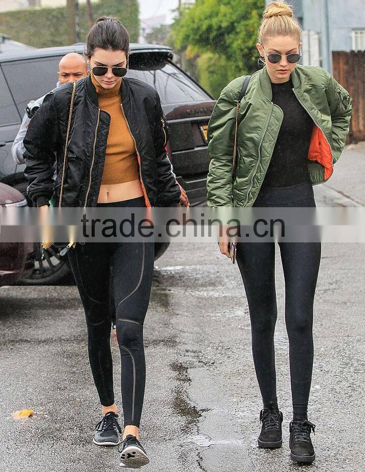 Wholesale Yoga Pants Womens Fitness Leggings Custom Made Balck Running Tight