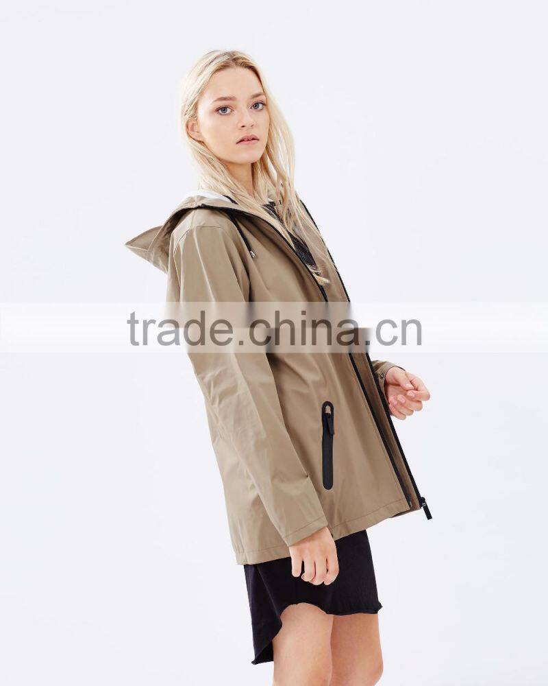wholesale china high quality unisex drawstring hood wind breaker jacket