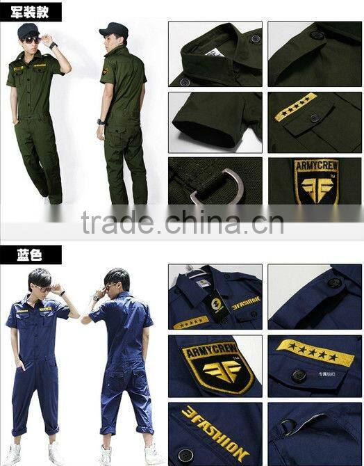 short sleeve coveralls with pockets/uniform manufactory