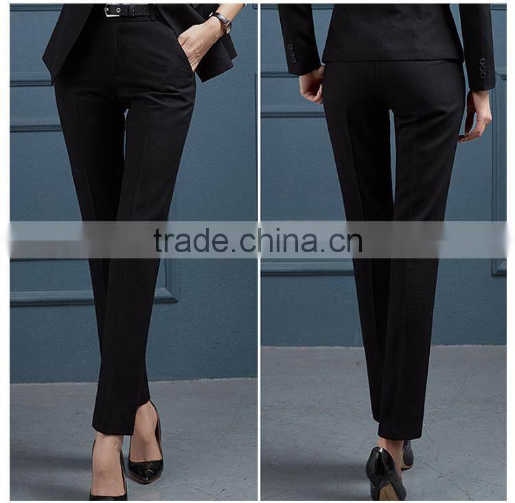 2017 new Korean female occupation with high-grade striped suit trousers pants straight legged trousers custom