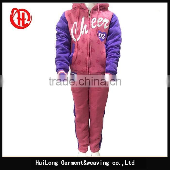 girl's sports suits kids sportswears children fleece clothing sets girls' tracksiut