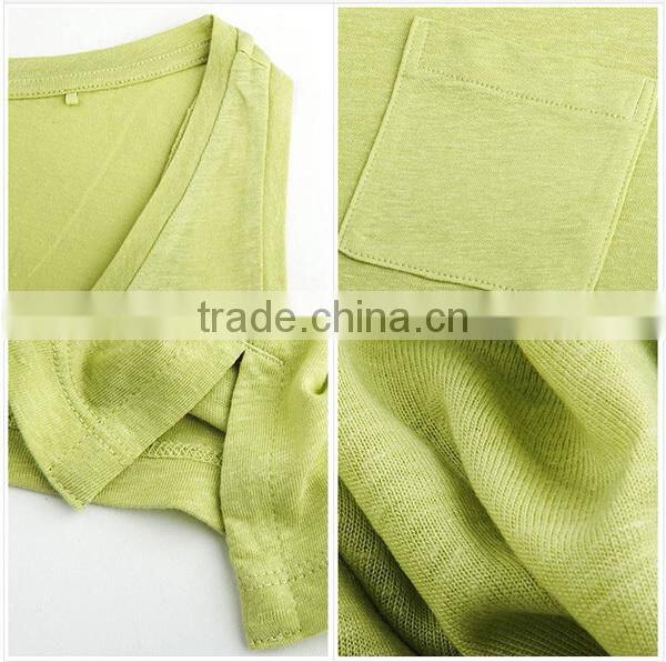 2015 ladies slim fit blank women tank top with pocket