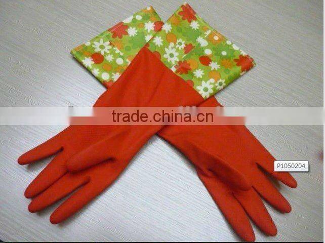 Hot sale CE long sleeve rubber gloves factory direct sale