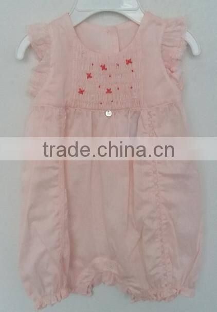 baby girl pink embroidered dress for summer