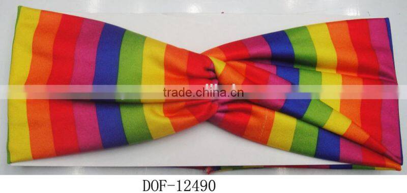 Fashion new Hot jersey designer cotton checked hairband