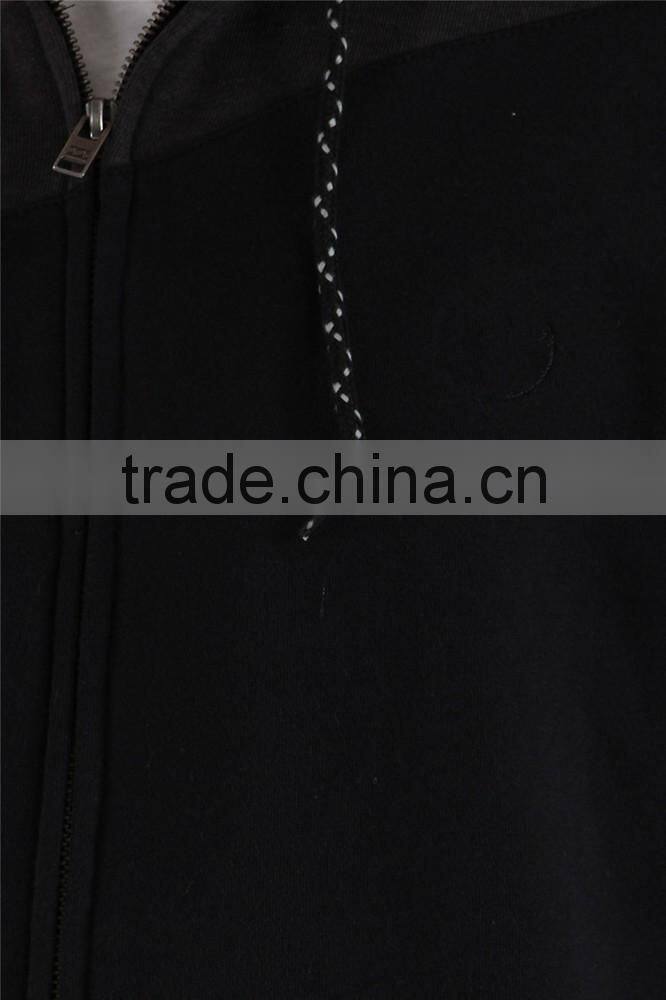China factory black hoodies 100% cotton pullover hoodie for man