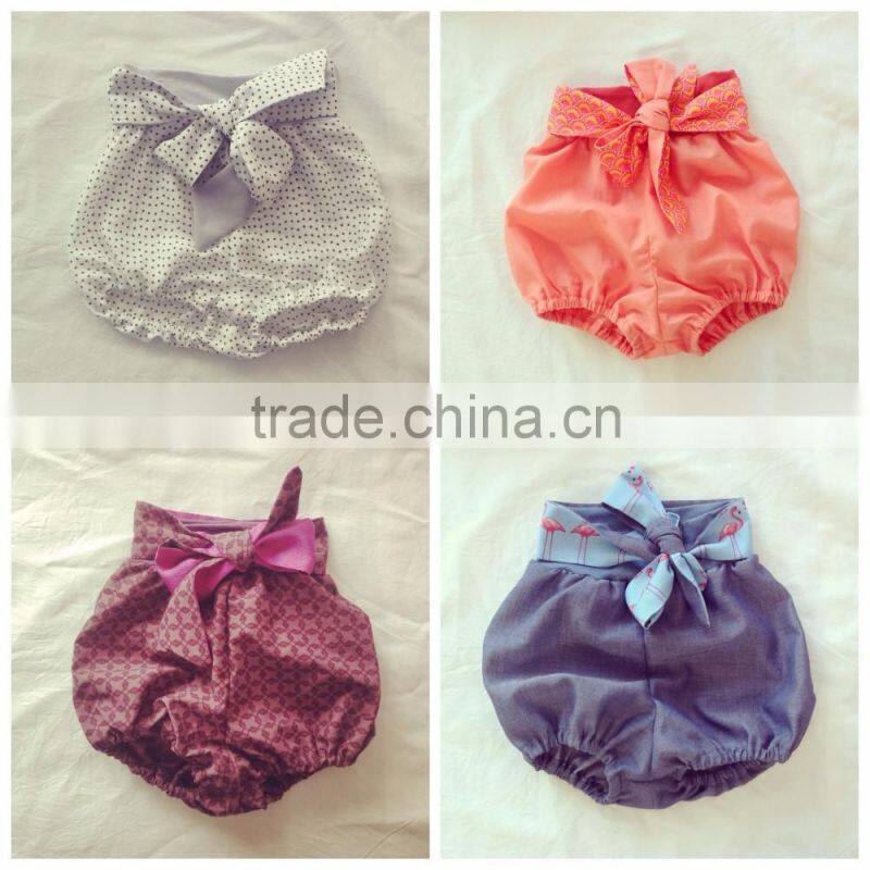 New Design Baby Girls Cotton Ruffle Frilly Knickers Bow Diaper Girls Ruffle Blommers