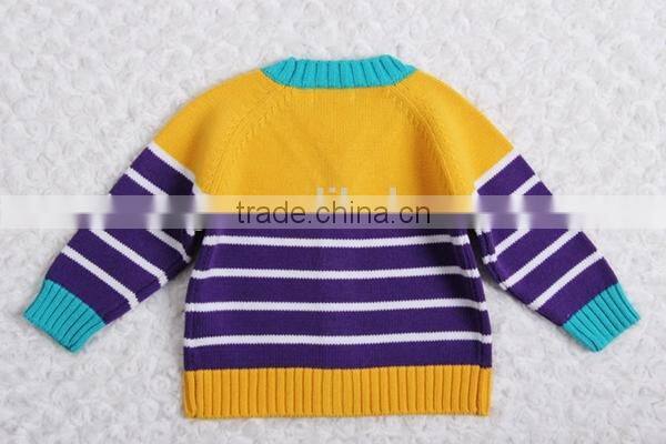 High quality kids winter sweater boys stripe cardigan