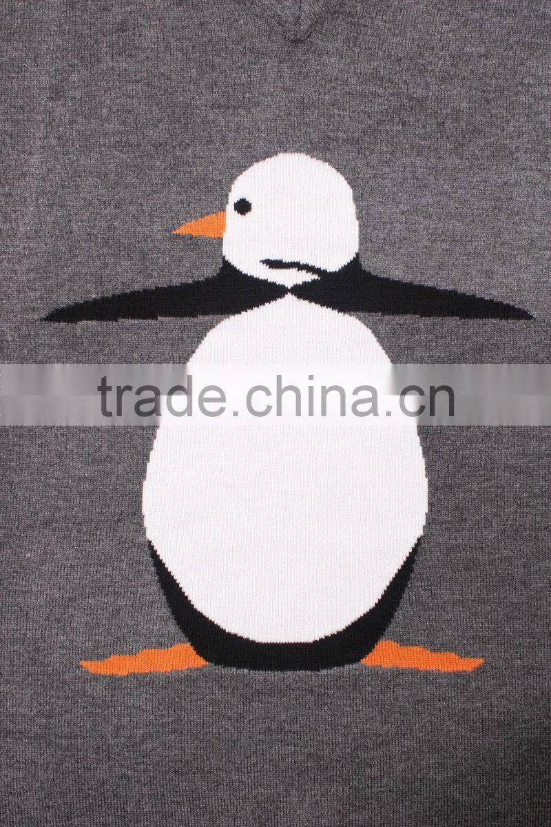 Cartoon Cotton V Neck Crochet Sweater Pattern