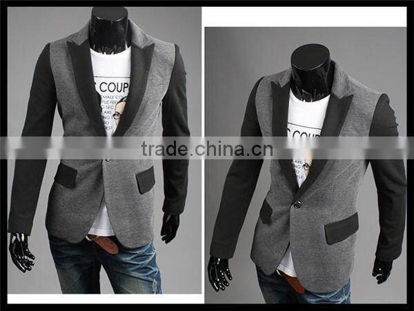 fashion korea style spring casual one button slim tuxedo blazer