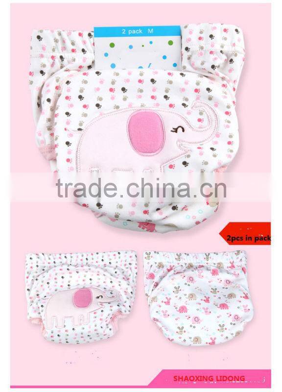 2013 new design embroidery baby girl training pants in high quality