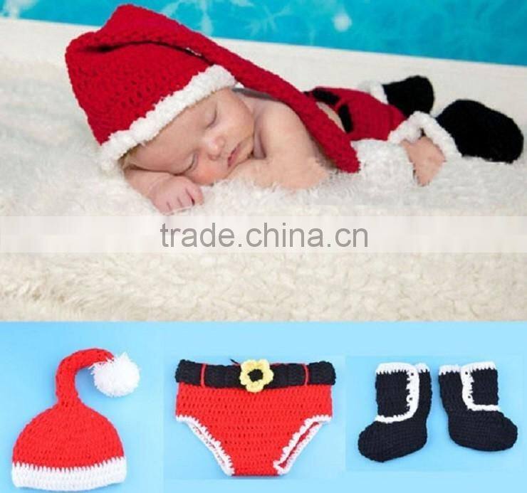 Wholesale autumn and winter season snow Christmas hat + pants+ shoe 3 pieces/set for baby and child
