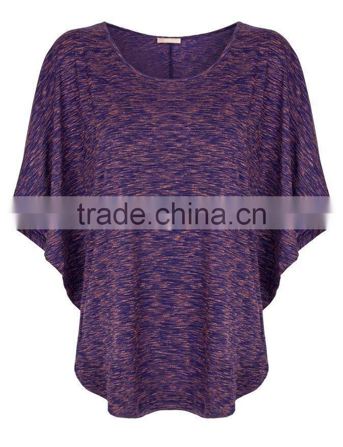 Women's sexy purple maroon charcoal grey bat t shirt