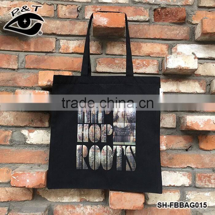 China wholesale 2017 new Cheap Custom Printed cotton canvas tote bag for shopping