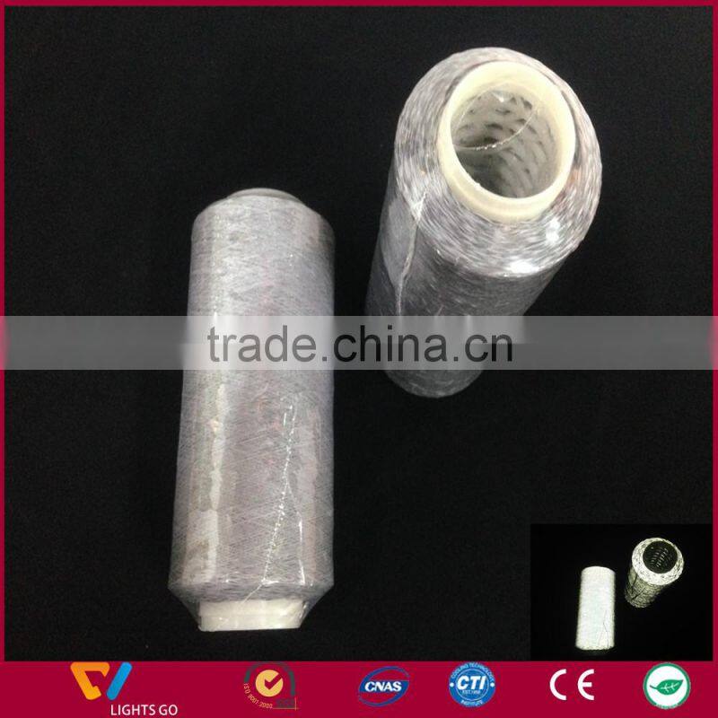 high visibility polyester reflective thread Feature and silver Pattern reflective tape dog collar thread