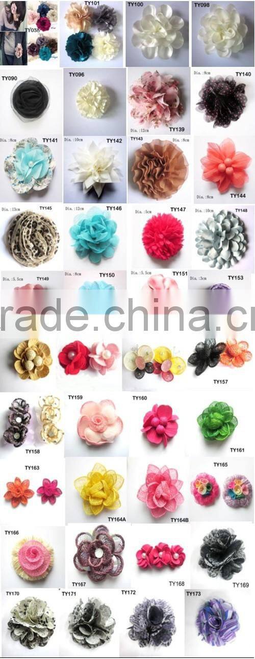 Pure White fabric crabapple flower hair clip hair accessory