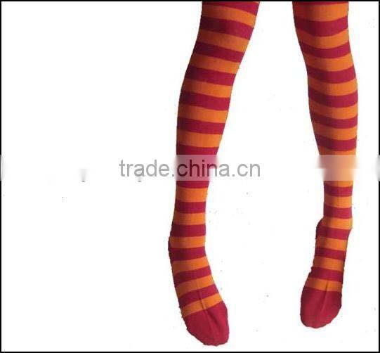 Newest Cotton Women Knit Over Knee Color Stripes Thigh High Fashion Christmas Stocking