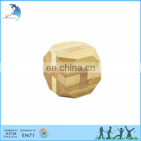 Promotion educational toy IQ brain child cube 3d wooden jigsaw puzzle
