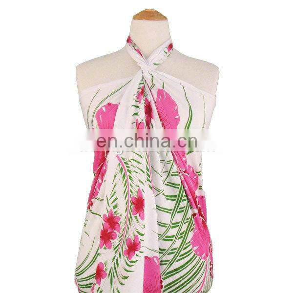 Ladies polyester printed women beach wear,sarong
