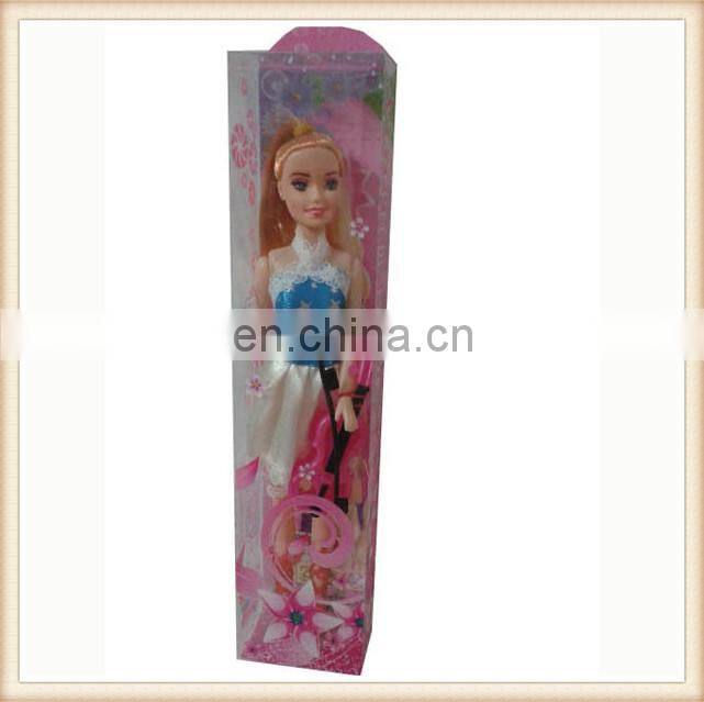 11" plastic toy blonde cute girl doll