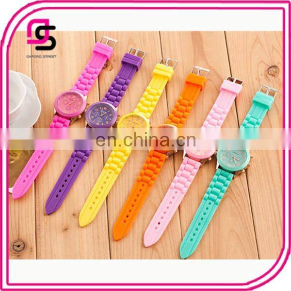 Crazy Selling 2014 New Design Clolourful Women Watch Silicon Watch Korea Watch