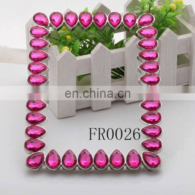 Shining love flower rhinestone photo frame, funny photo frame 2014, wedding photo frame