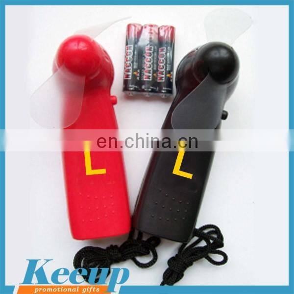 Promotional Custom logo portable LED flashing mini Fan for advertising