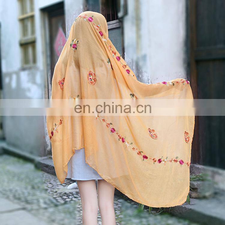 2017 new fashion TR cotton l design 90*180cm embroidery shaw embroider20170930
